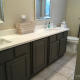 Daltile Avenue White Quartz Countertop in Arlington Heights, IL bathroom remodel