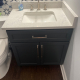 Daltile Avenue White Quartz Countertop in Arlington Heights, IL bathroom remodel