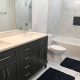 Costco White Quartz Countertop in Chicago, IL bathroom remodel