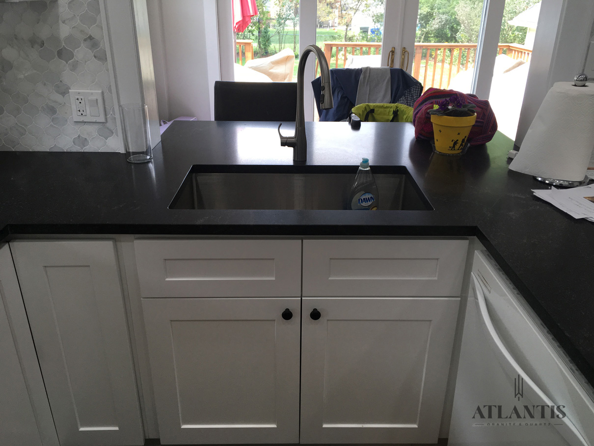 Daltile Black Mist Granite Countertop in Mt Prospect, IL kitchen remodel