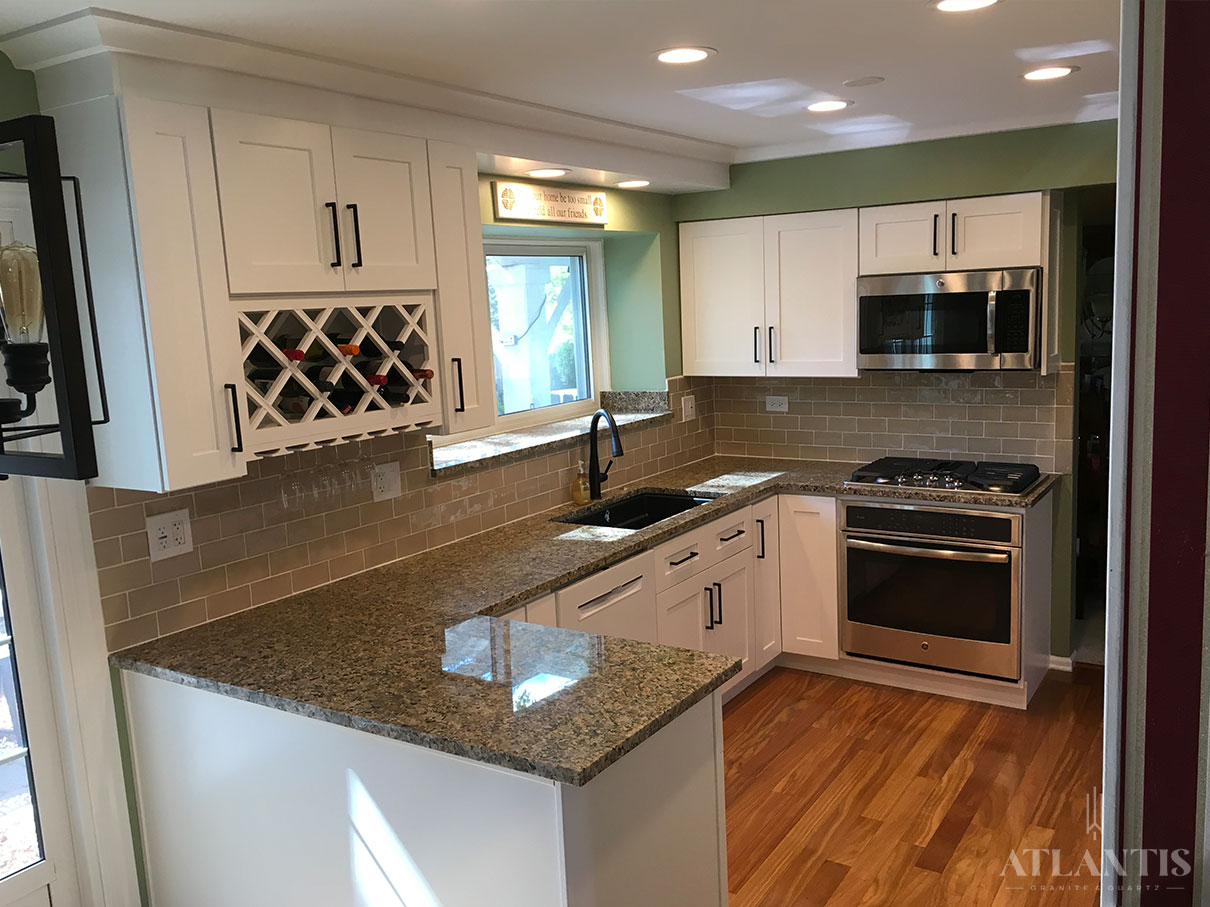Daltile G382 Golden Butterfly Granite Countertop in Barrington, IL kitchen remodel