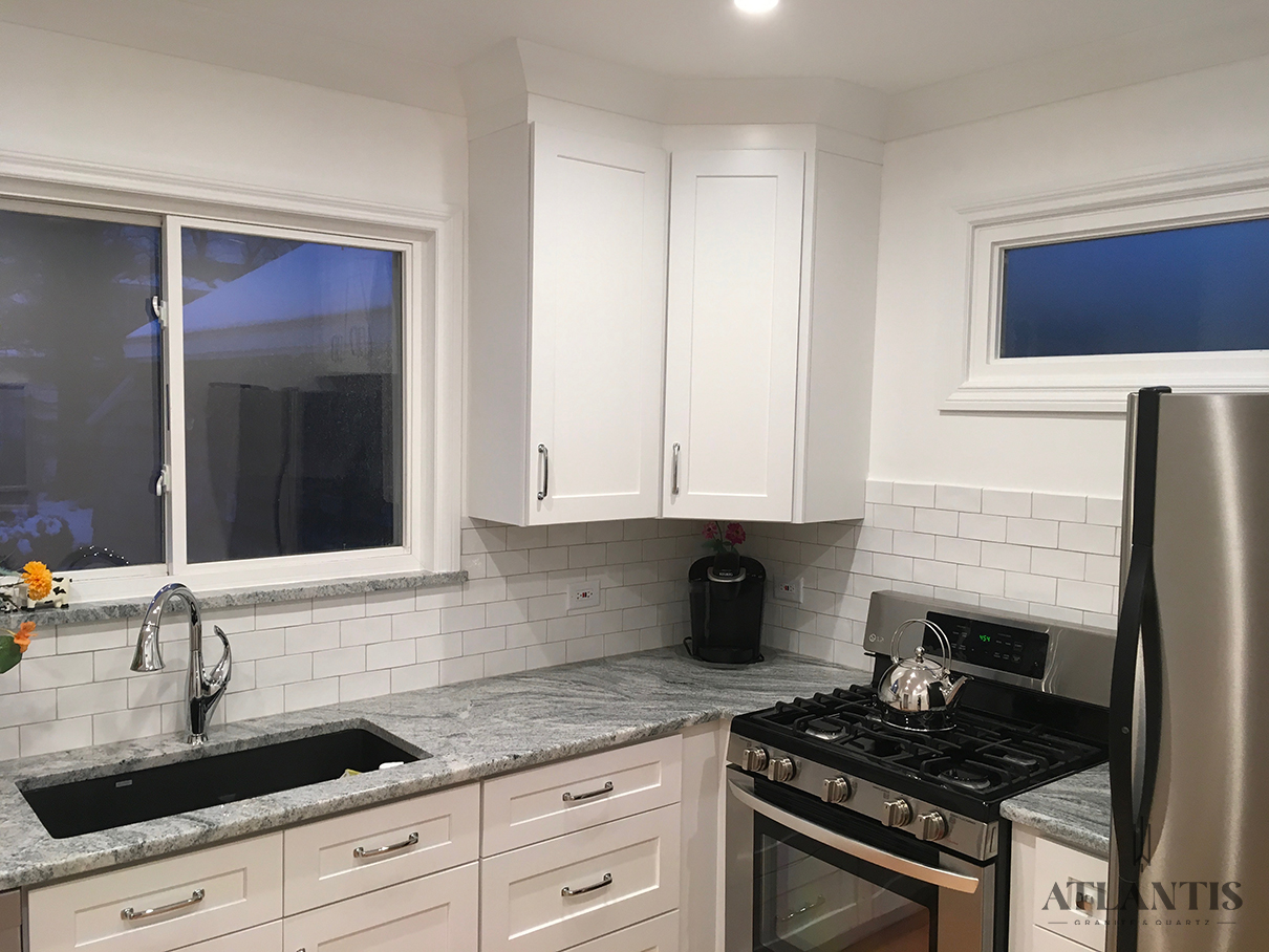 Daltile G951 Siberian White Granite Countertop in Highland Park, IL kitchen remodel