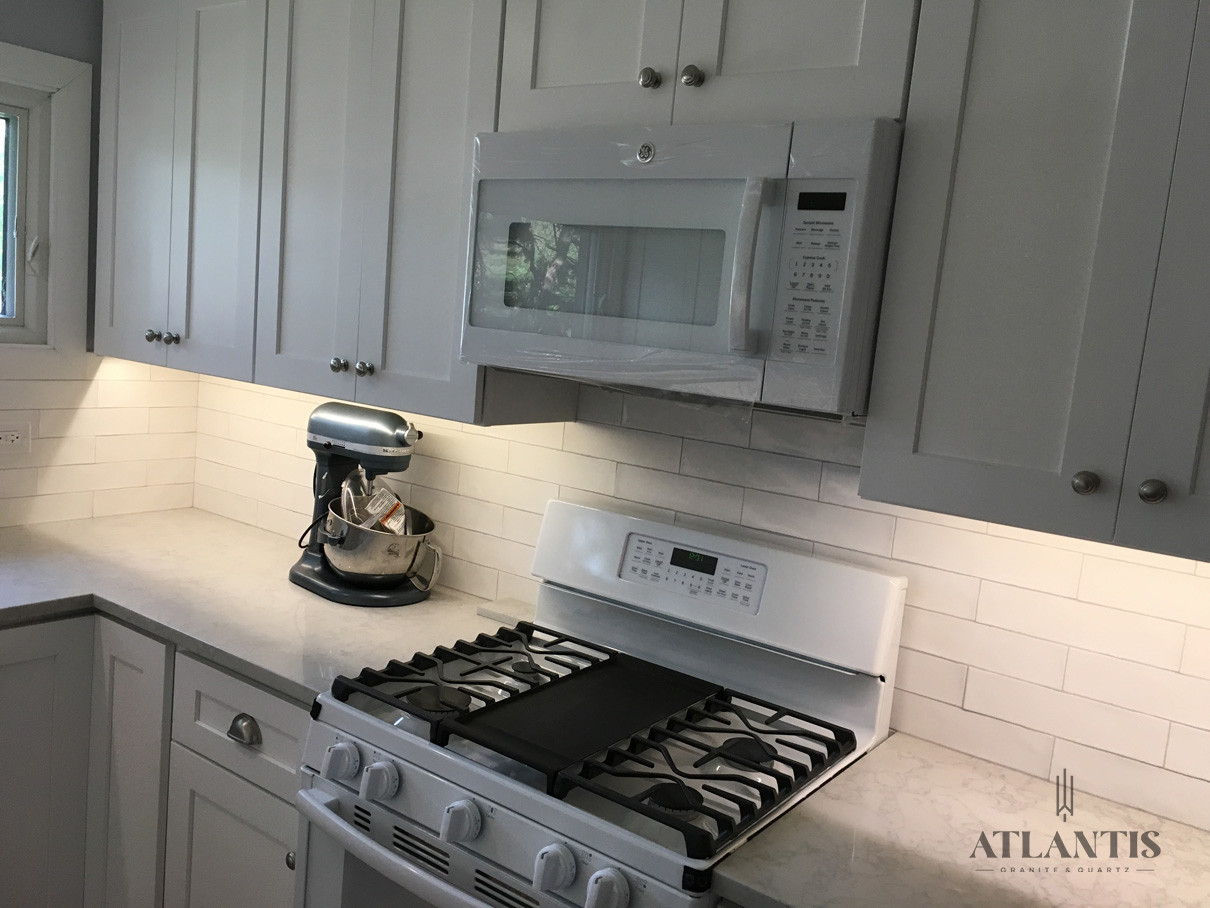 Daltile Gioia Quartz Countertop in Morton Grove, IL kitchen remodel