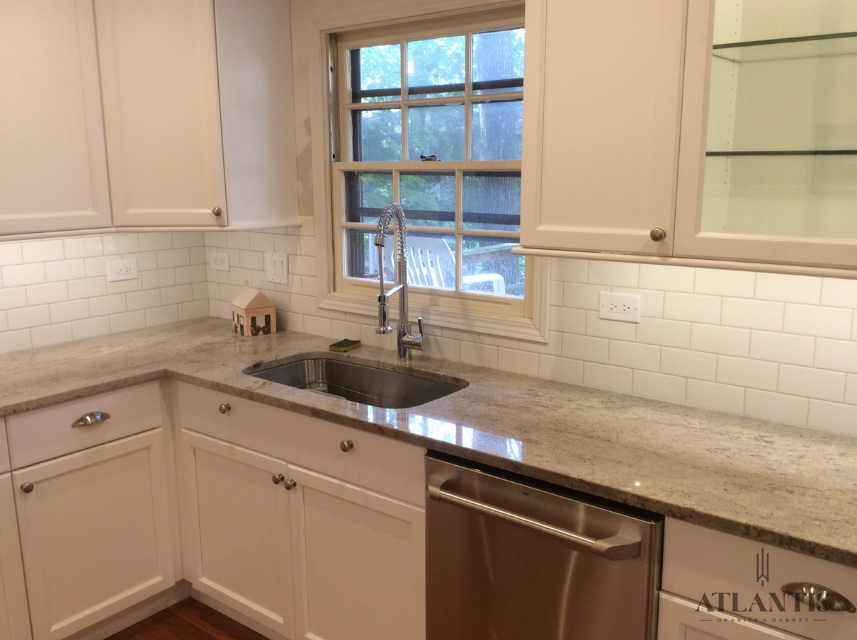 Daltile Millenium Cream Granite Countertop in Lincolnshire, IL kitchen remodel