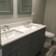 Daltile NQ30 Morning Frost Quartz Countertop in Glenview, bathroom remodel