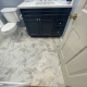 Daltile NQ30 Morning Frost Quartz Countertop in Wilmette, IL bathroom remodel