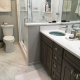 Daltile NQ75 Luminesce Quartz Countertop in Highland Park, IL bathroom remodel