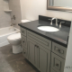 Daltile NQ87 Concrete Gray Quartz Countertop in Lincolnshire, IL bathroom remodel