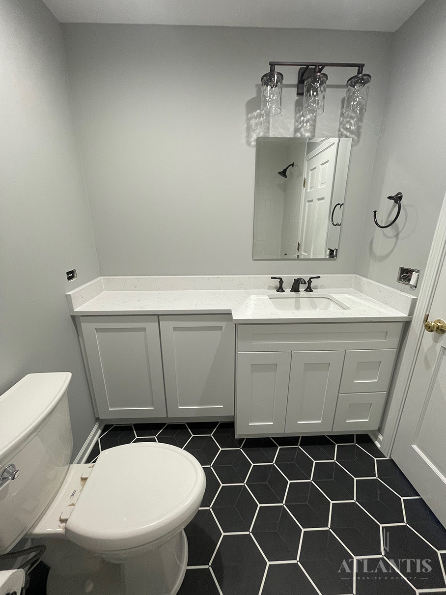 Daltile OQ21 Kodiak Quartz Countertop in Libertyville, IL bathroom remodel