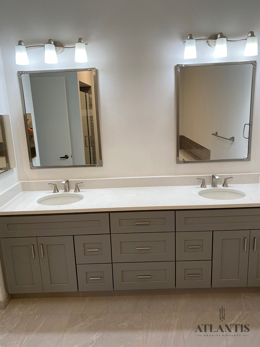 Daltile OQ32 Niagara Quartz Countertop in Lincolnshire, IL bathroom remodel