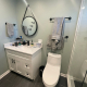 Daltile OQ34 Rocky Mountain Quartz Countertop in Mt Prospect, IL bathroom remodel