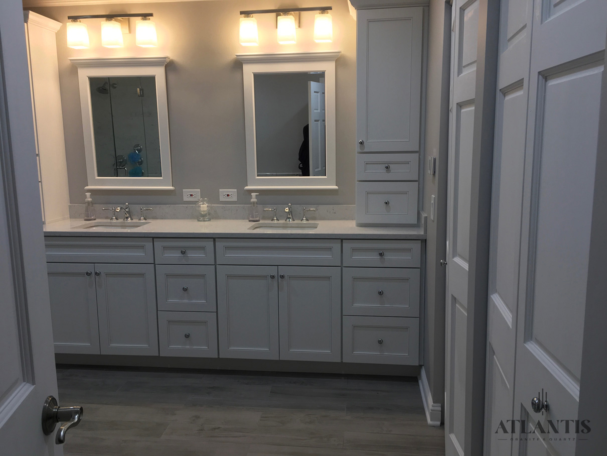 Daltile OQ34 Rocky Mountain Quartz Countertop in Vernon Hills, IL bathroom remodel