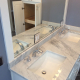 Daltile Premium Carrera Marble Countertop in Lincolnshire, IL bathroom remodel