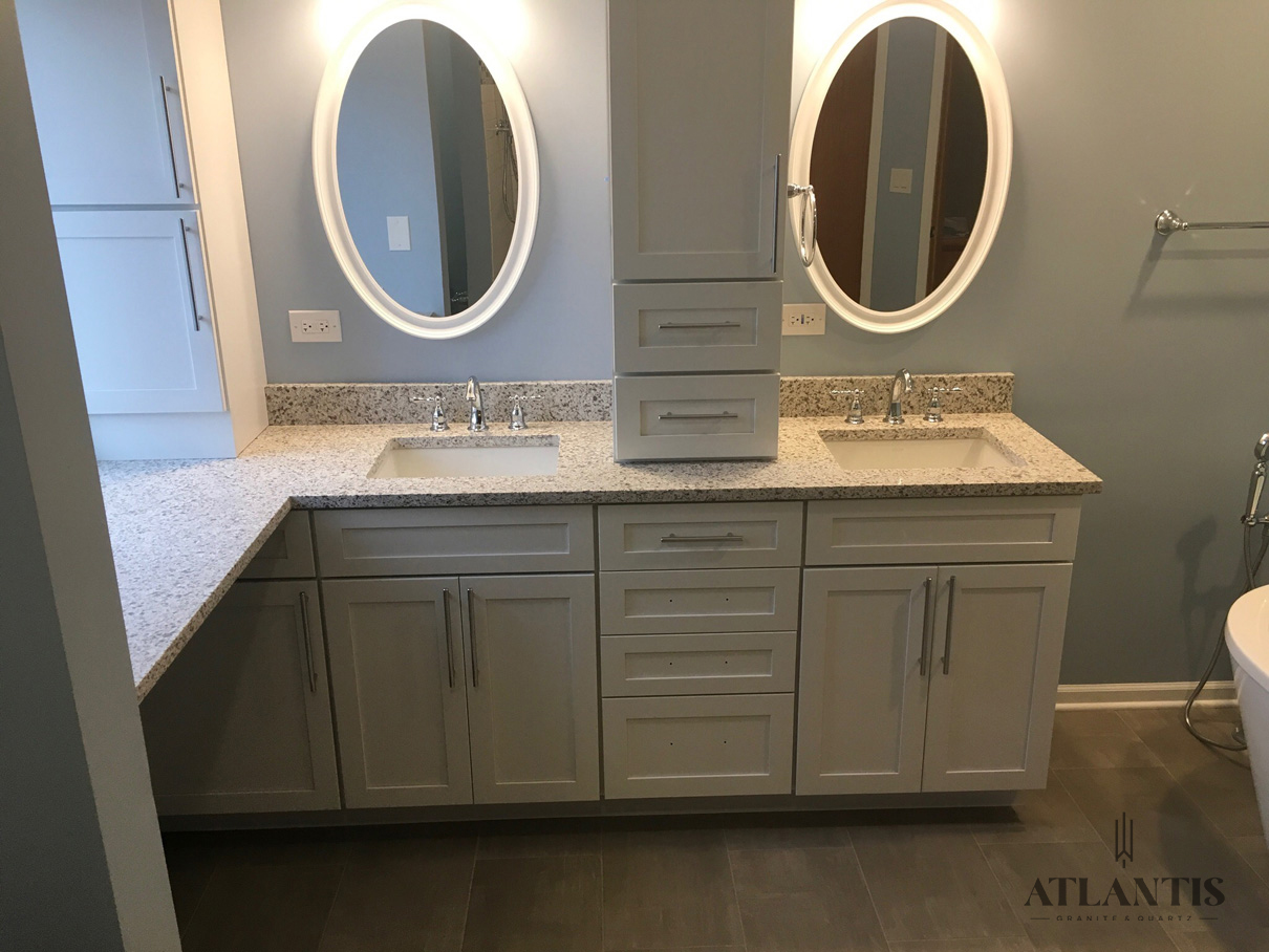 Daltile Riverbank Quartz Countertop in Mundelein, IL bathroom remodel