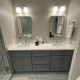 Daltile White Quartz Countertop master bath in Chicago, IL bathroom remodel
