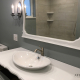Daltile White Sand Quartz Countertop in Evanston, IL bathroom remodel