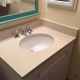 Regency White Maple Quartz Countertop in Libertyville, IL bathroom remodel