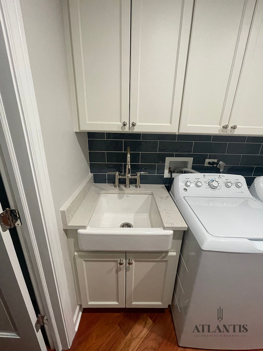 Daltile OQ12 Carrara Veil Quartz Countertop by Atlantis Granite & Quartz