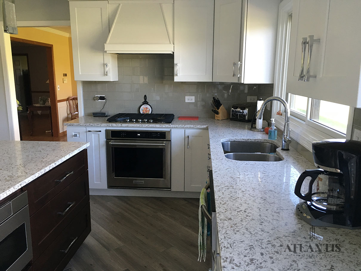 Daltile Snow Leopard Quartz Countertop by Atlantis Granite & Quartz