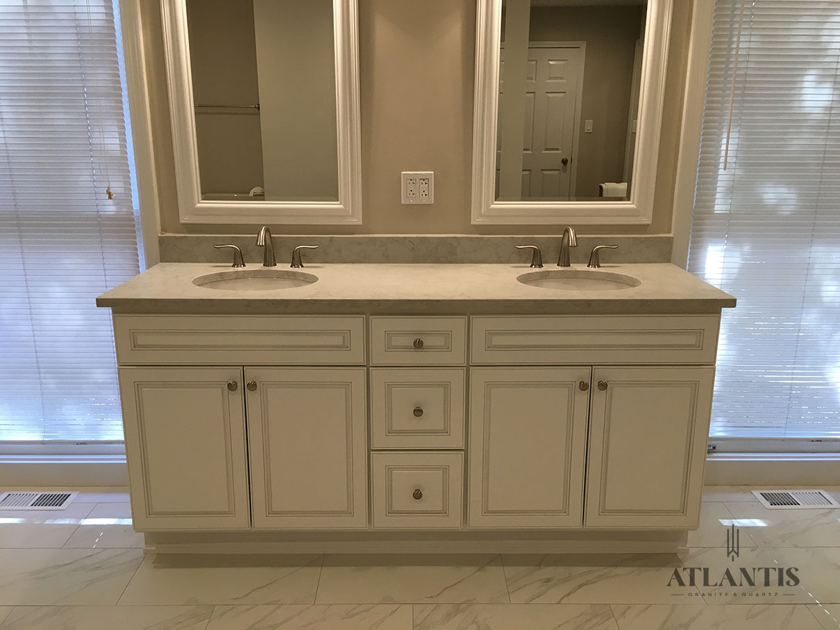Daltile White Sand Quartz Countertop by Atlantis Granite & Quartz