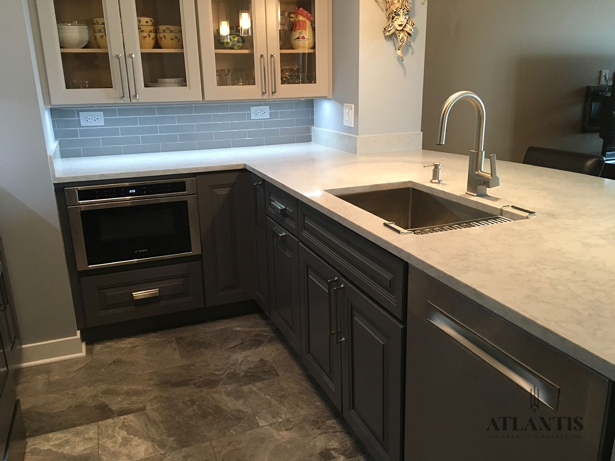 Daltile NQ54 Diamond Chip Quartz Countertop in Chicago by Atlantis Granite & Quartz